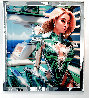 2100 AD Beyonce Vacationing at Cyborg Cape 2022 44x44 - Huge Original Painting by  RO | RO - 1